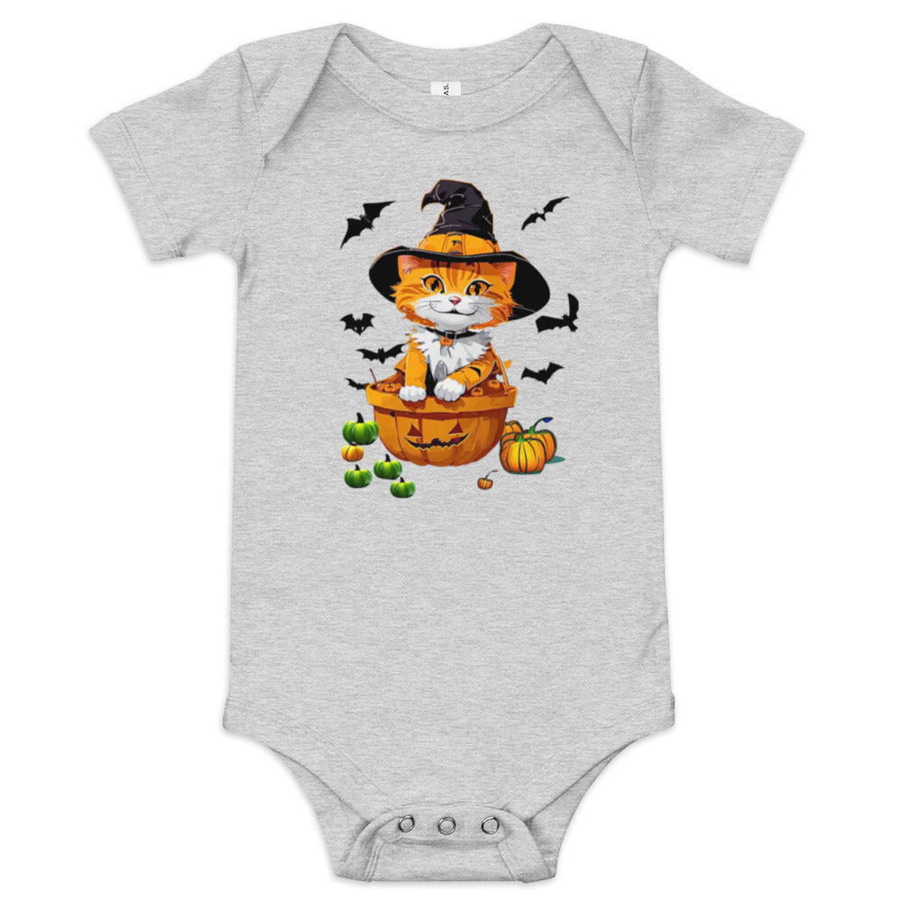 Halloween Kitty Baby short sleeve one piece
