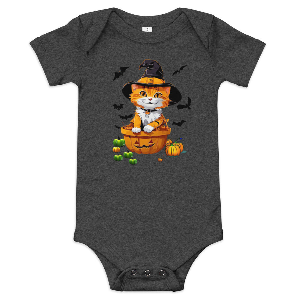 Halloween Kitty Baby short sleeve one piece
