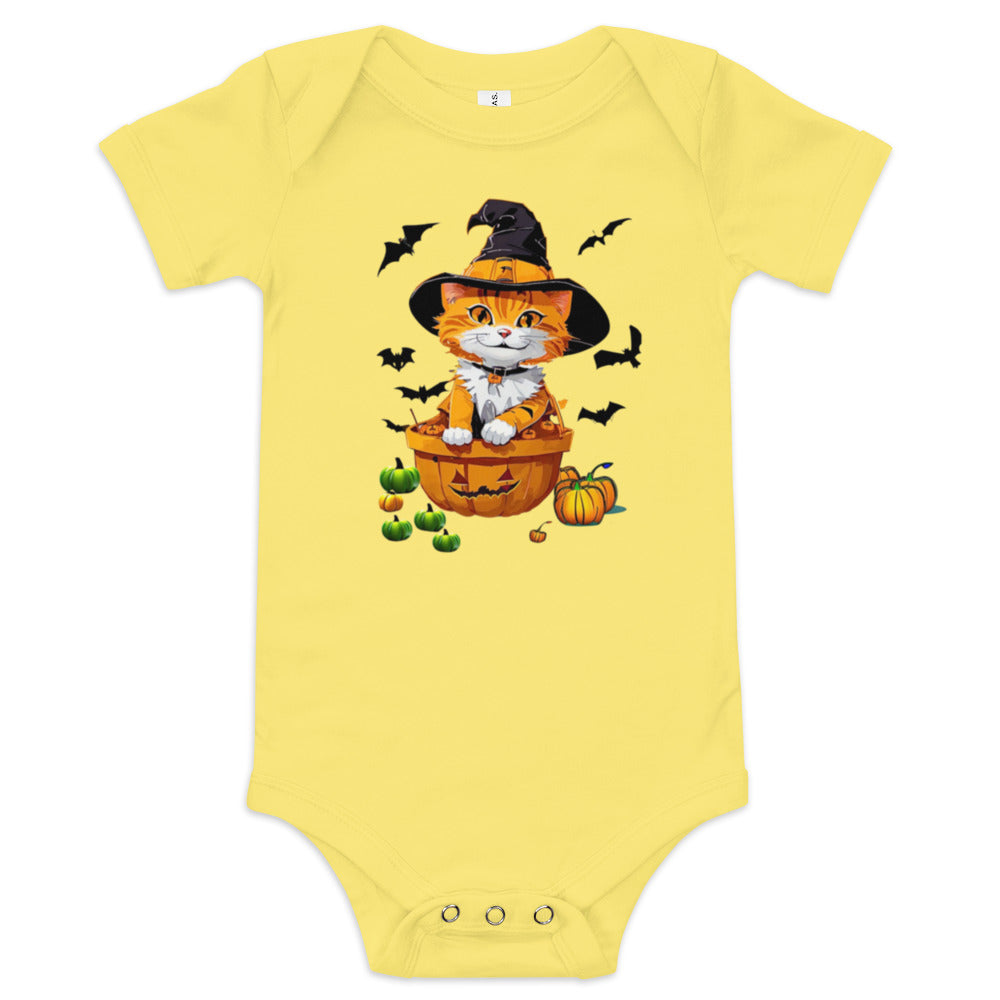 Halloween Kitty Baby short sleeve one piece