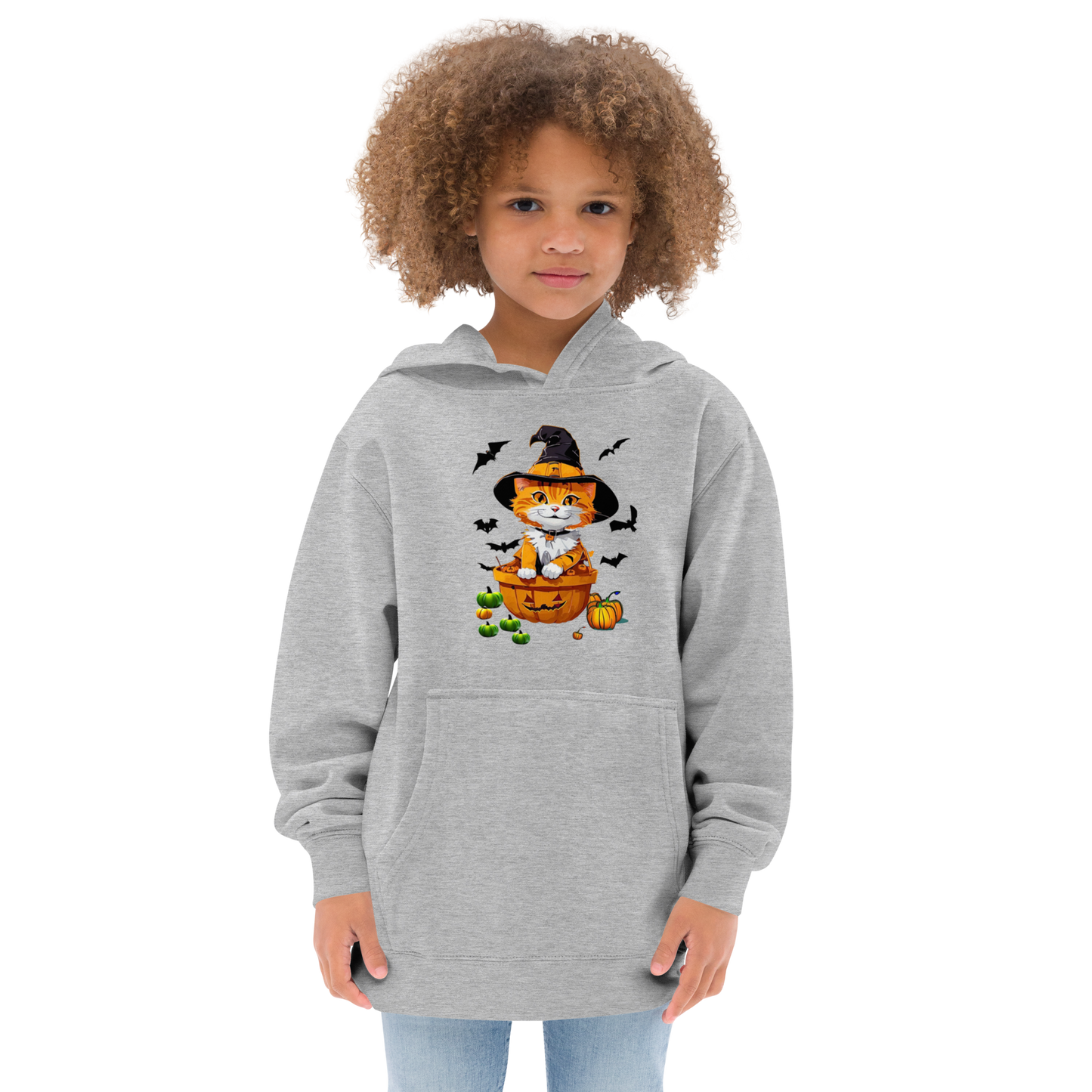 Halloween Kitty Kids fleece hoodie