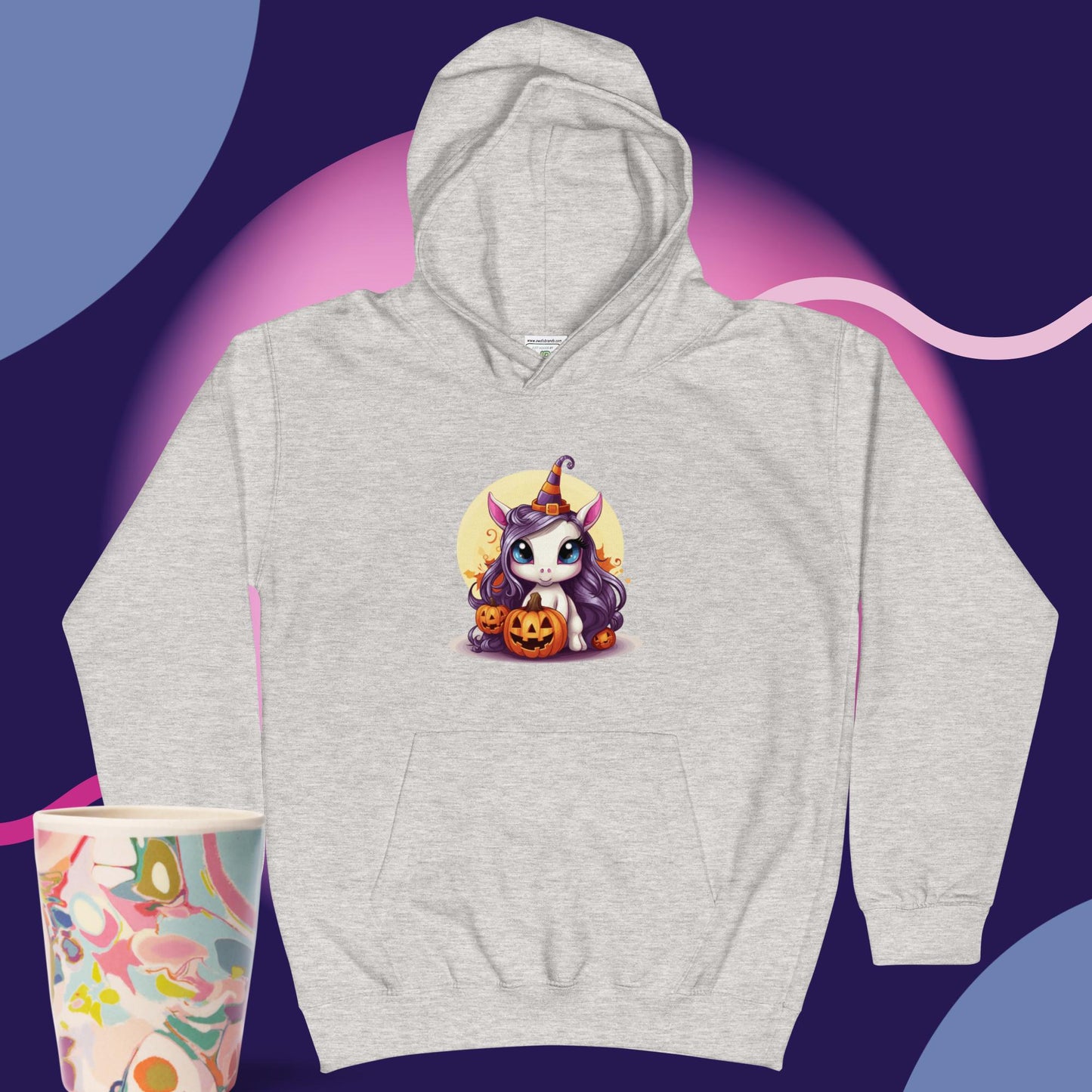 Cute Kitty Halloween Kids Hoodie