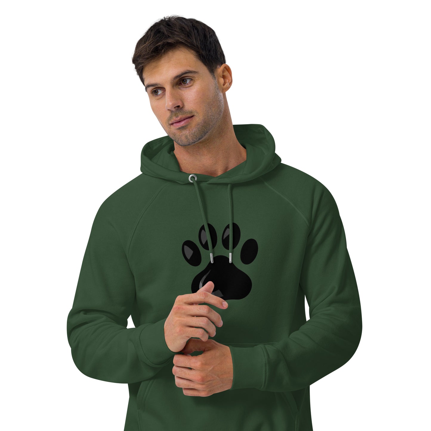 Paw Print Unisex eco raglan hoodie