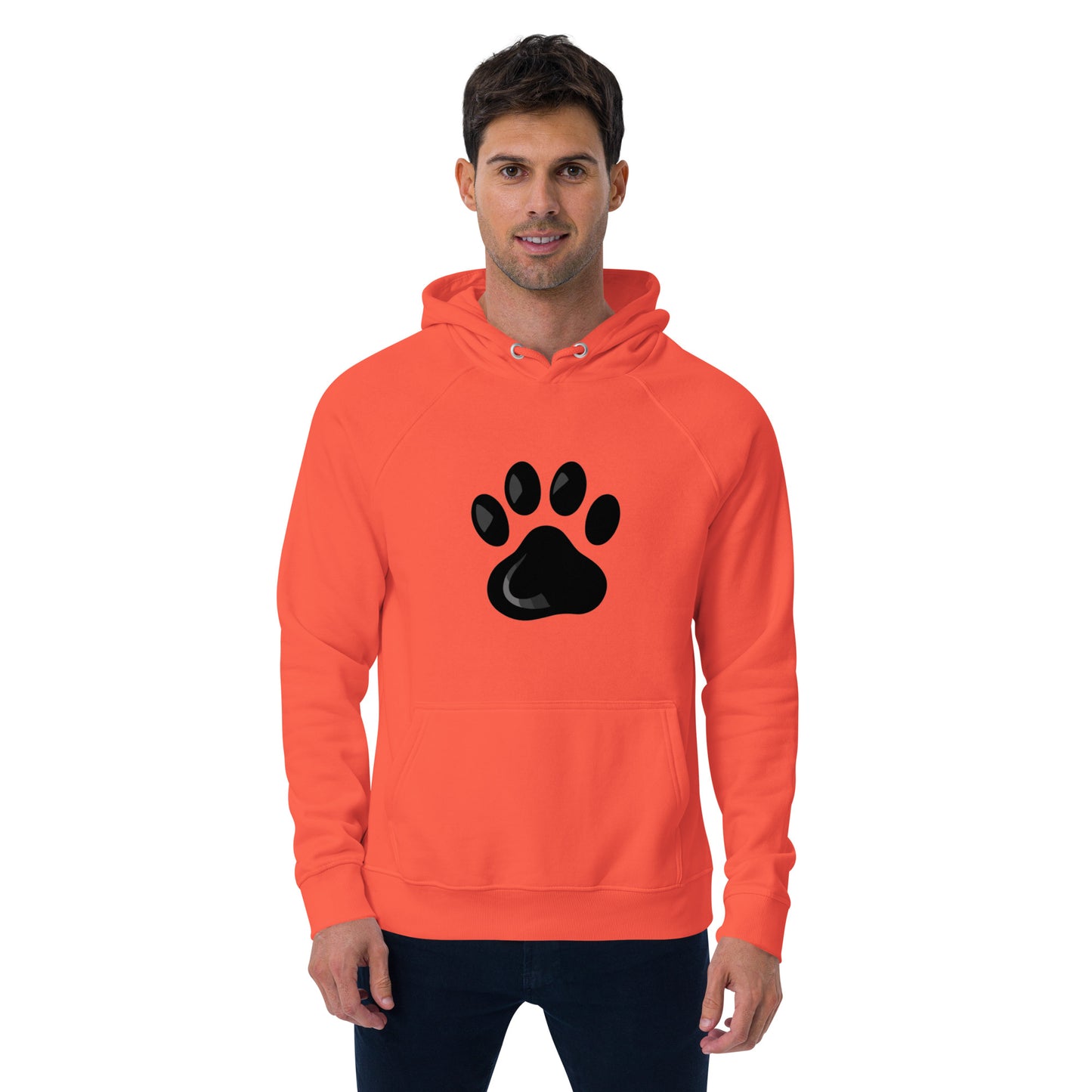 Paw Print Unisex eco raglan hoodie