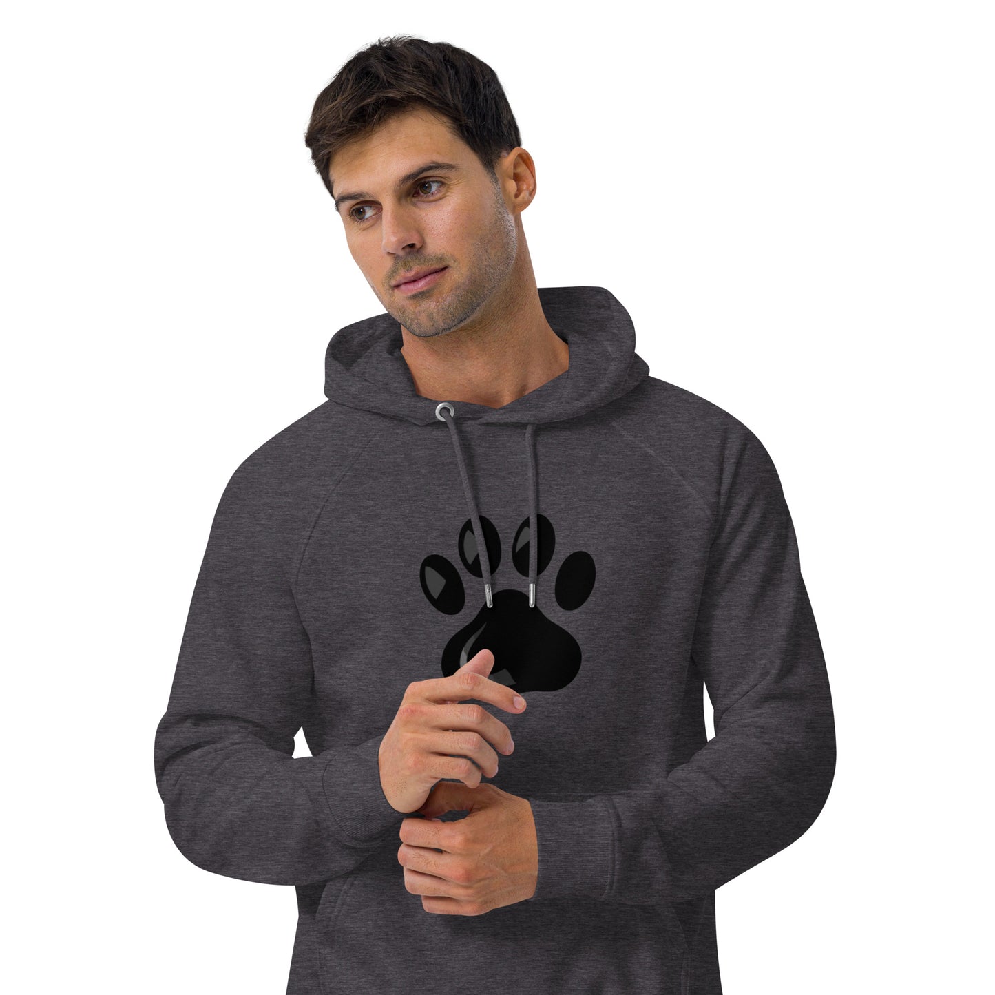 Paw Print Unisex eco raglan hoodie
