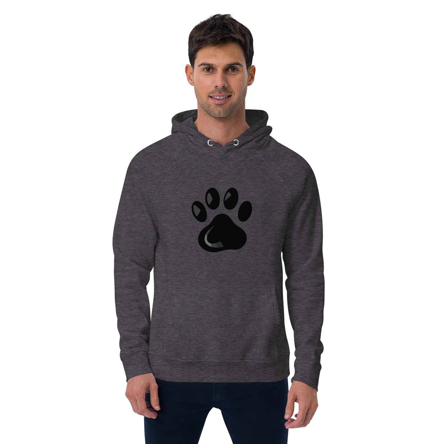 Paw Print Unisex eco raglan hoodie