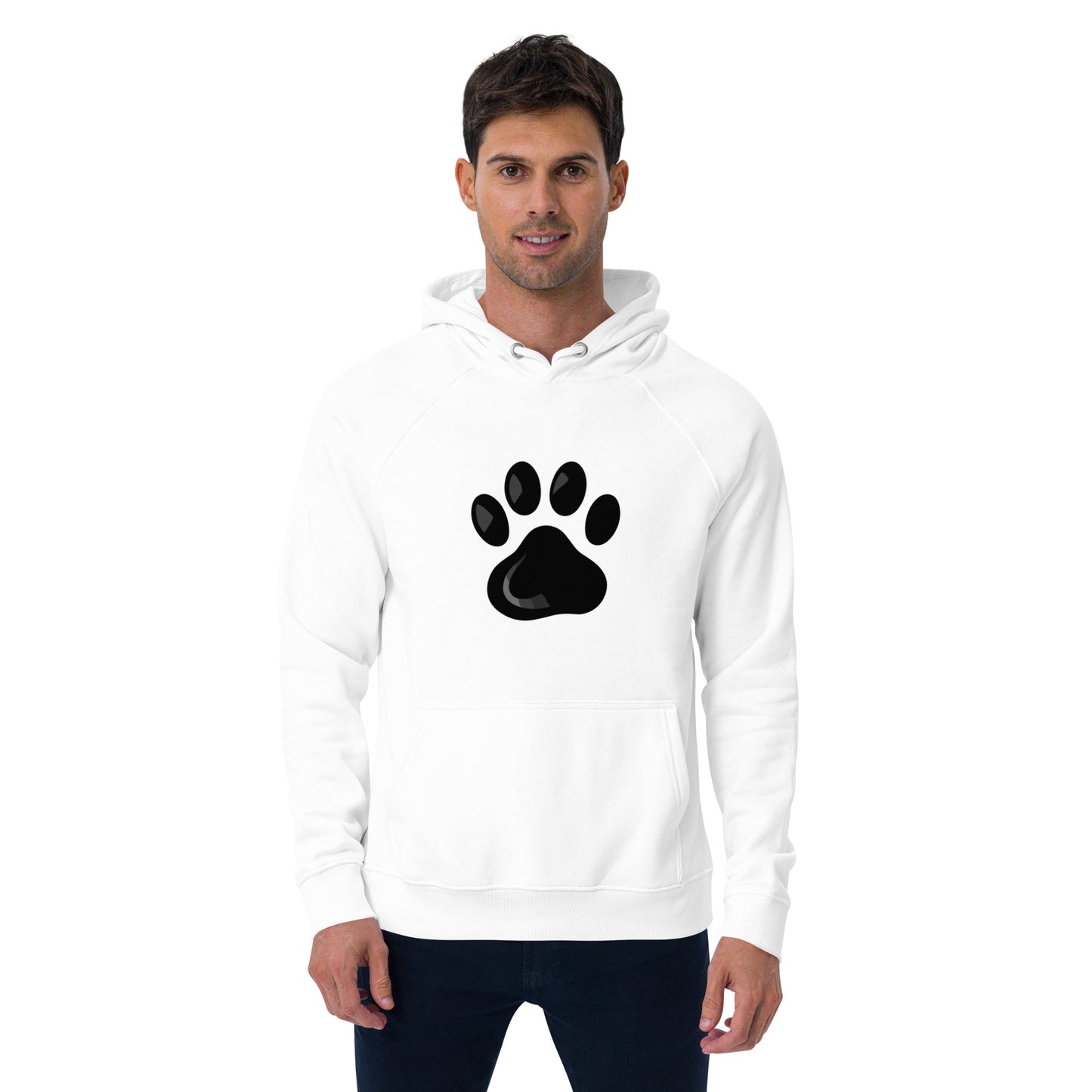 Paw Print Unisex eco raglan hoodie