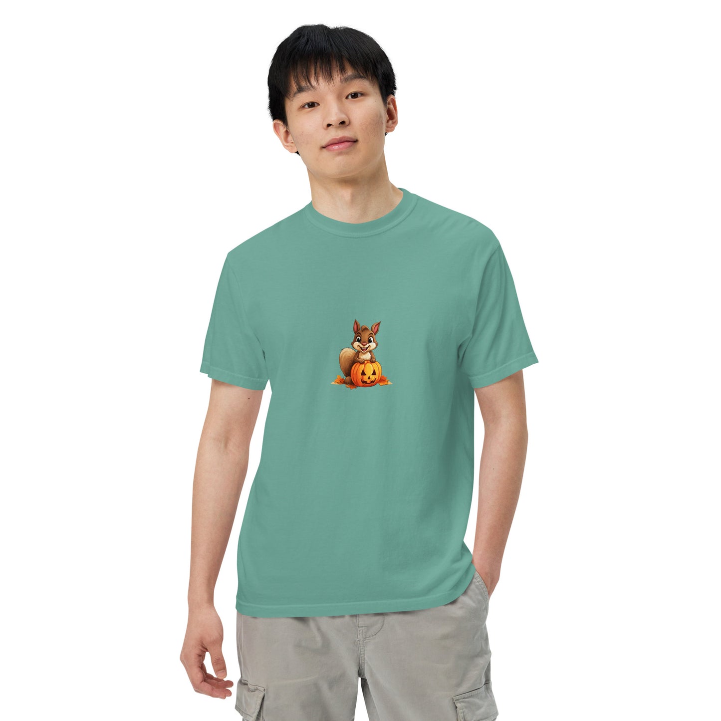 Halloween Squirrell Adult garment-dyed heavyweight t-shirt