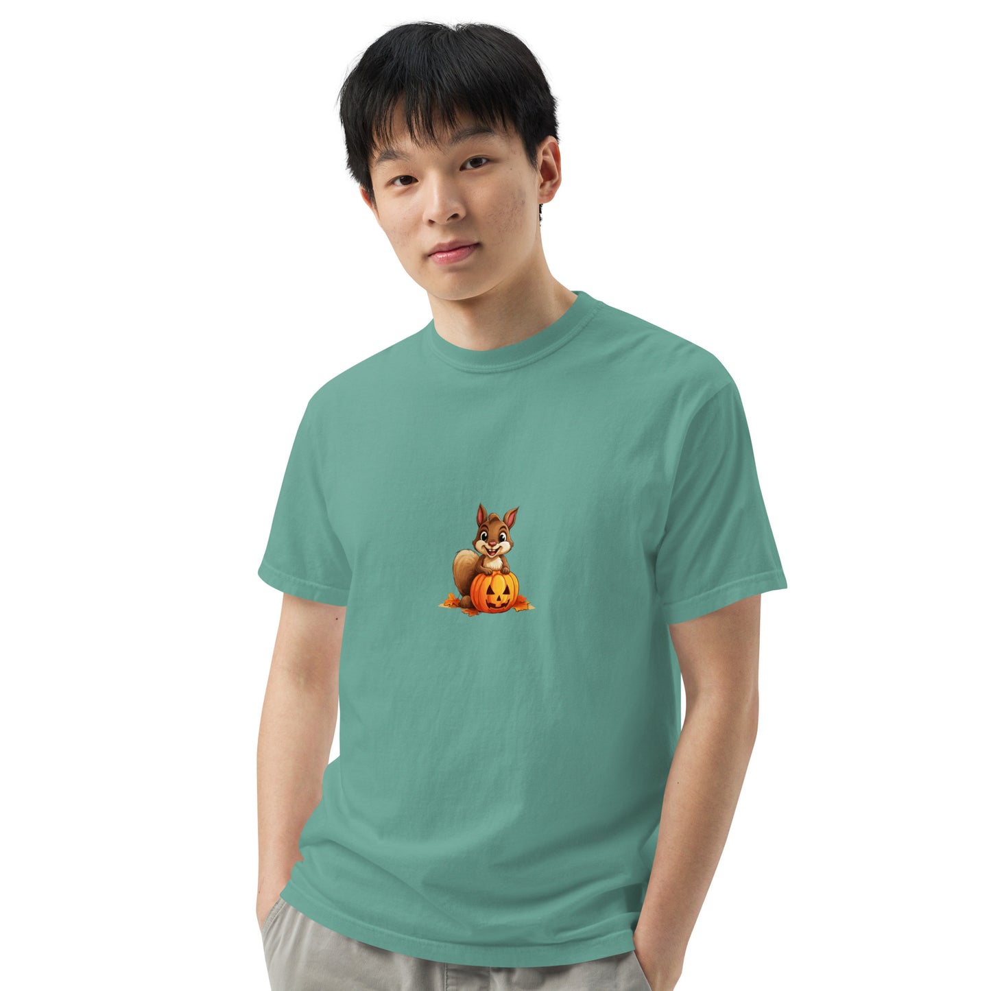 Halloween Squirrell Adult garment-dyed heavyweight t-shirt