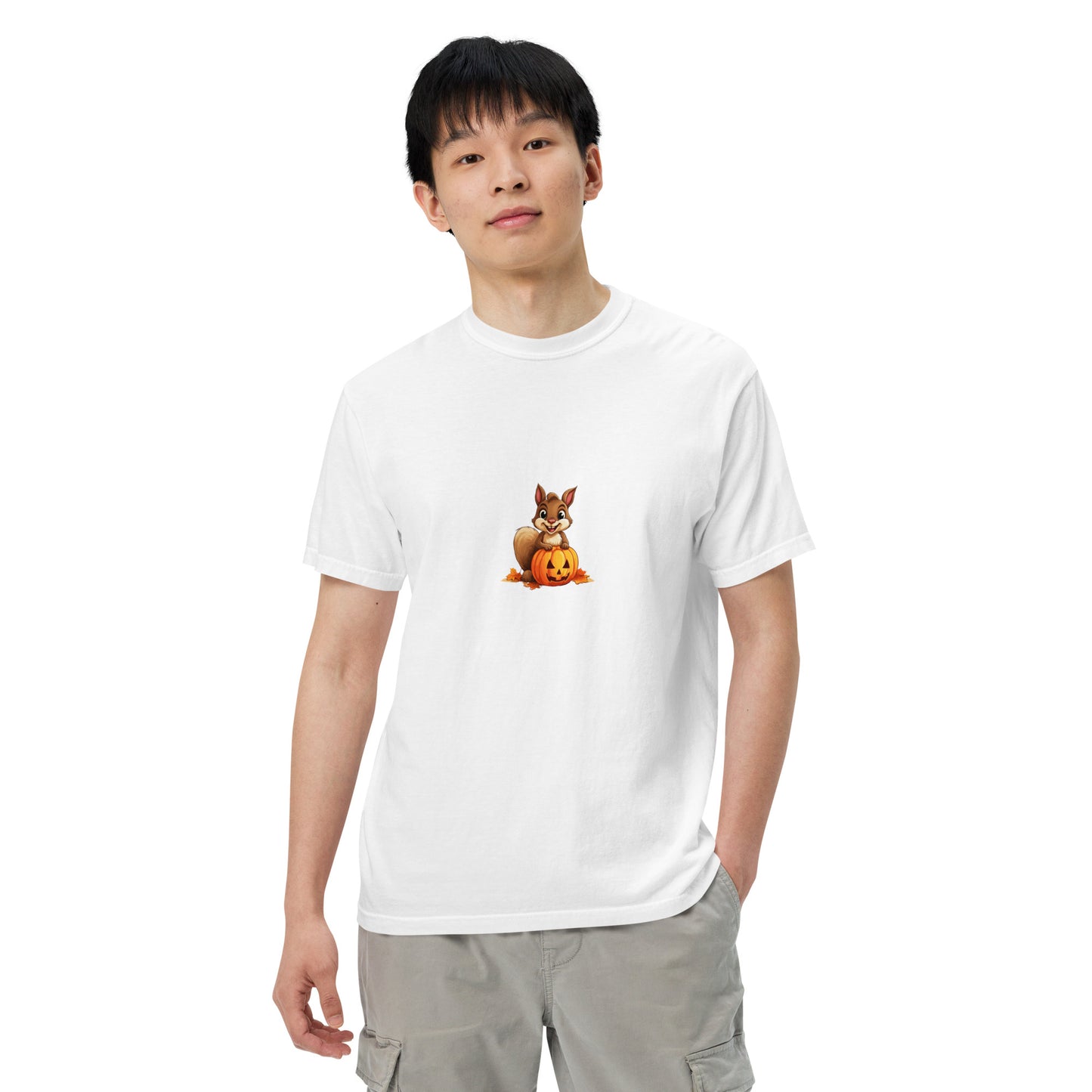 Halloween Squirrell Adult garment-dyed heavyweight t-shirt