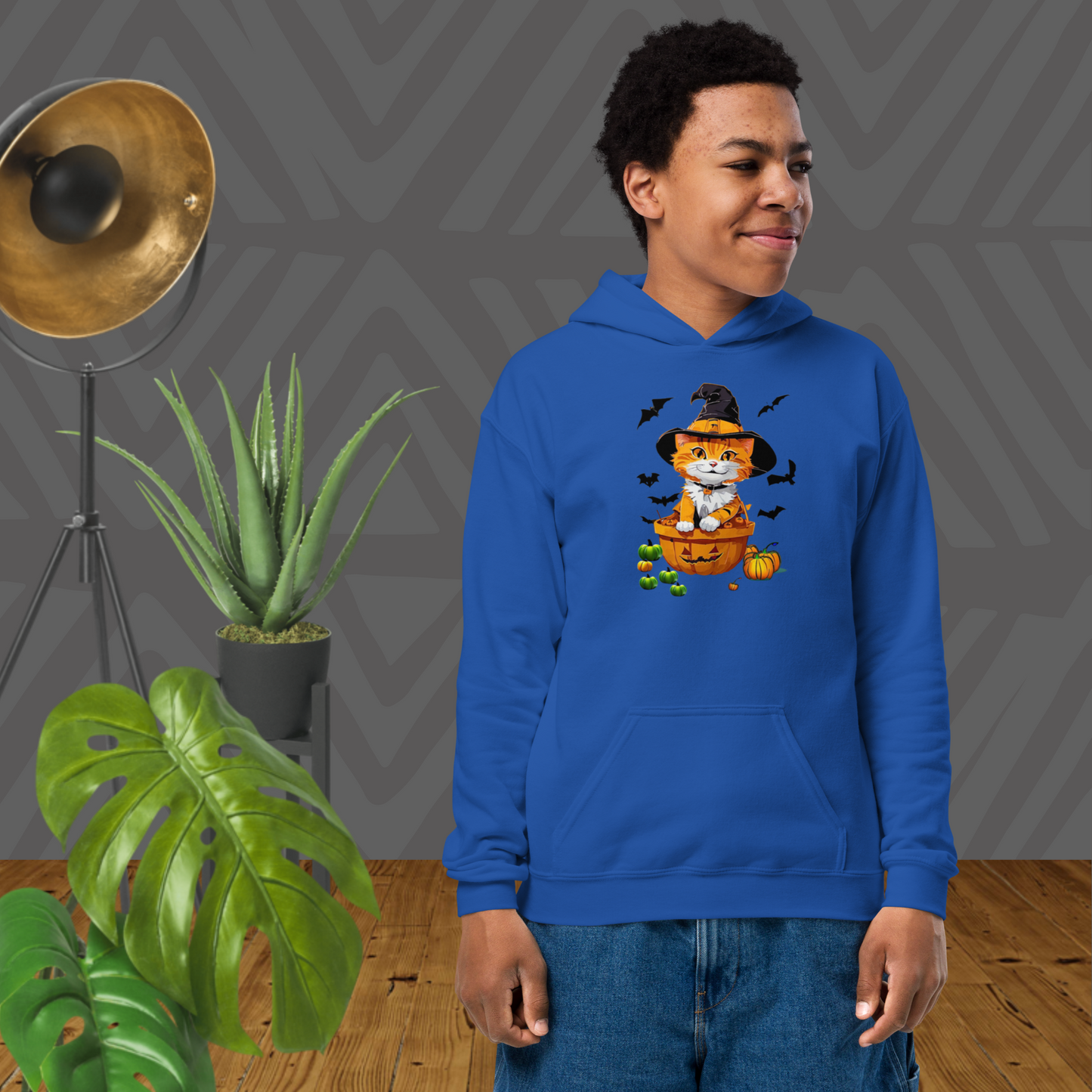 Halloween Kitty Youth heavy blend hoodie