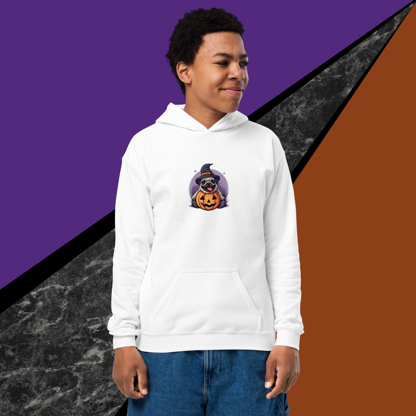 Pug Halloween Youth heavy blend hoodie