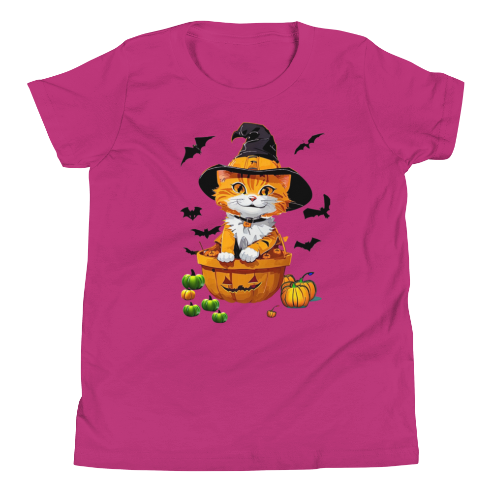 Halloween Kitty Youth Short Sleeve T-Shirt