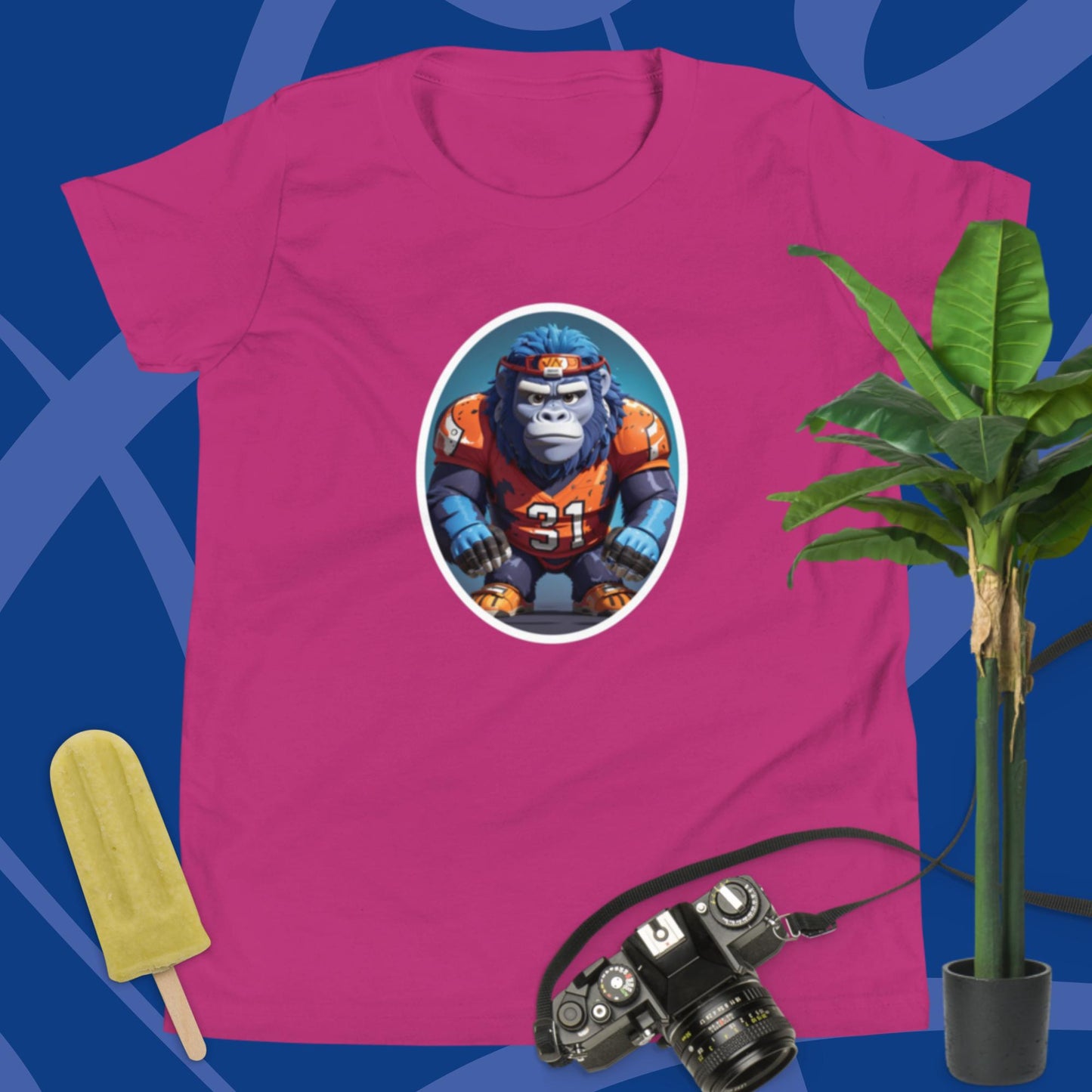 Football Gorilla Youth Short Sleeve T-Shirt