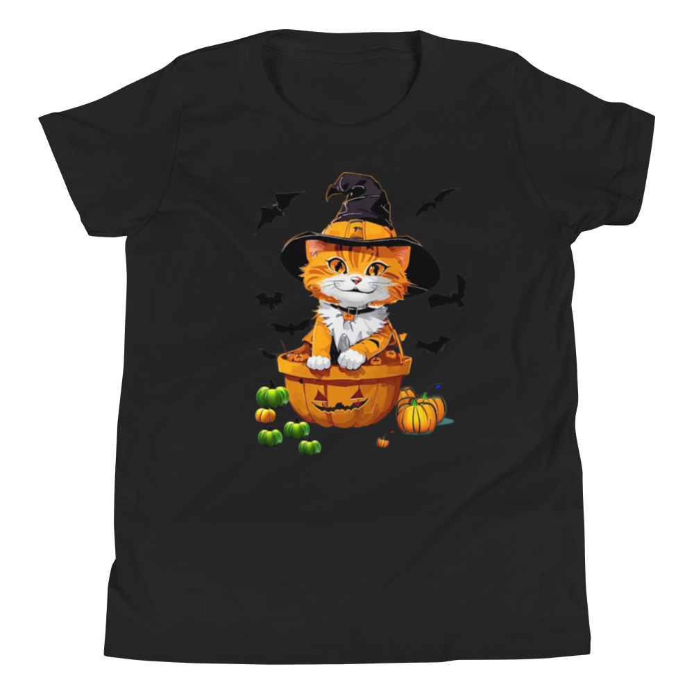Halloween Kitty Youth Short Sleeve T-Shirt