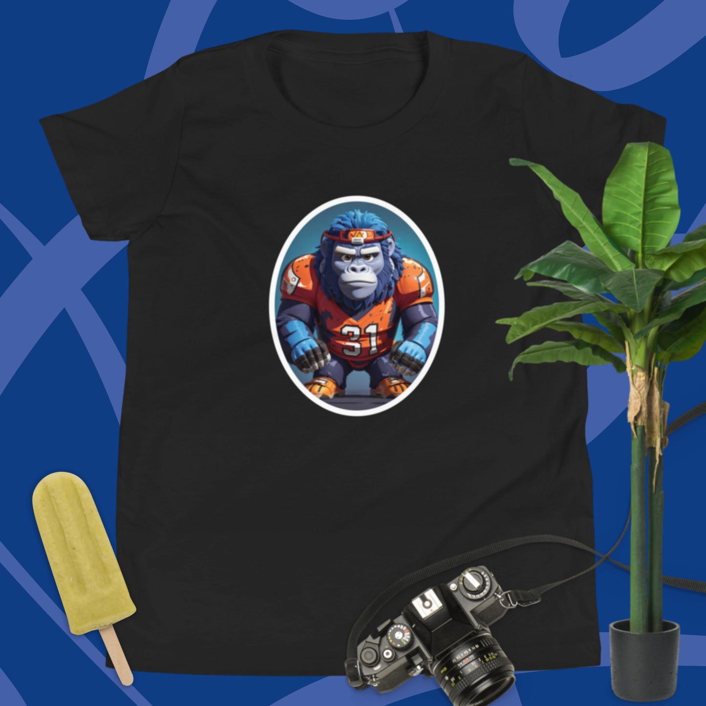 Football Gorilla Youth Short Sleeve T-Shirt