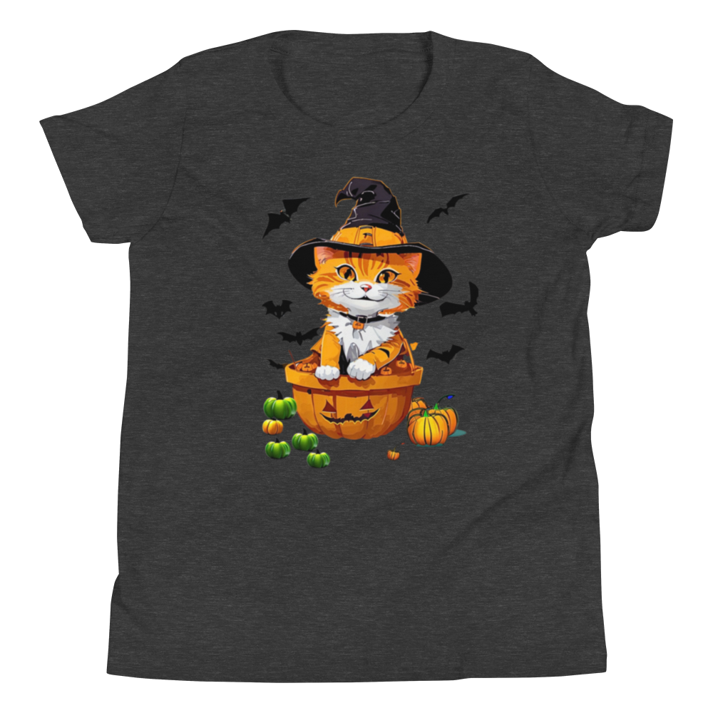 Halloween Kitty Youth Short Sleeve T-Shirt
