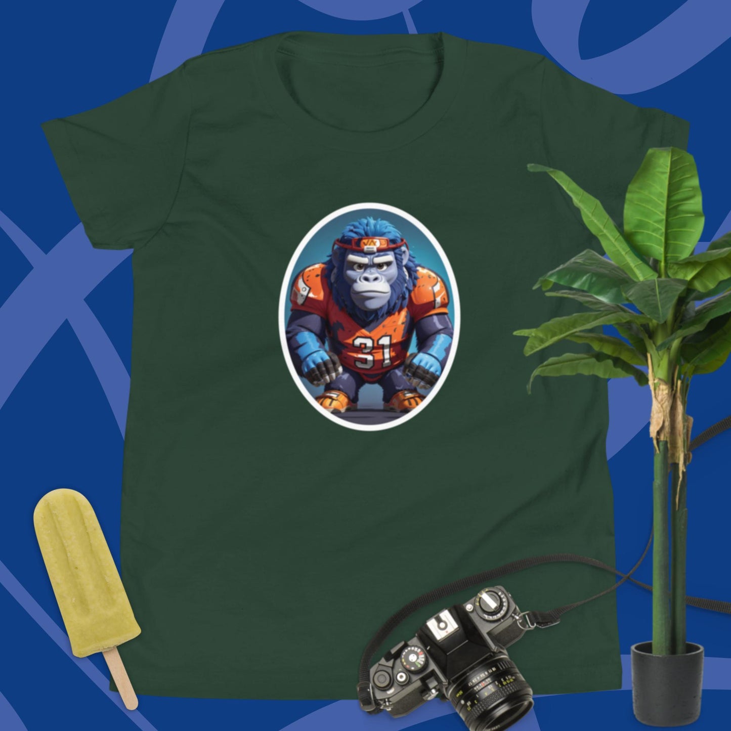 Football Gorilla Youth Short Sleeve T-Shirt