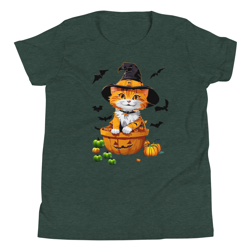 Halloween Kitty Youth Short Sleeve T-Shirt