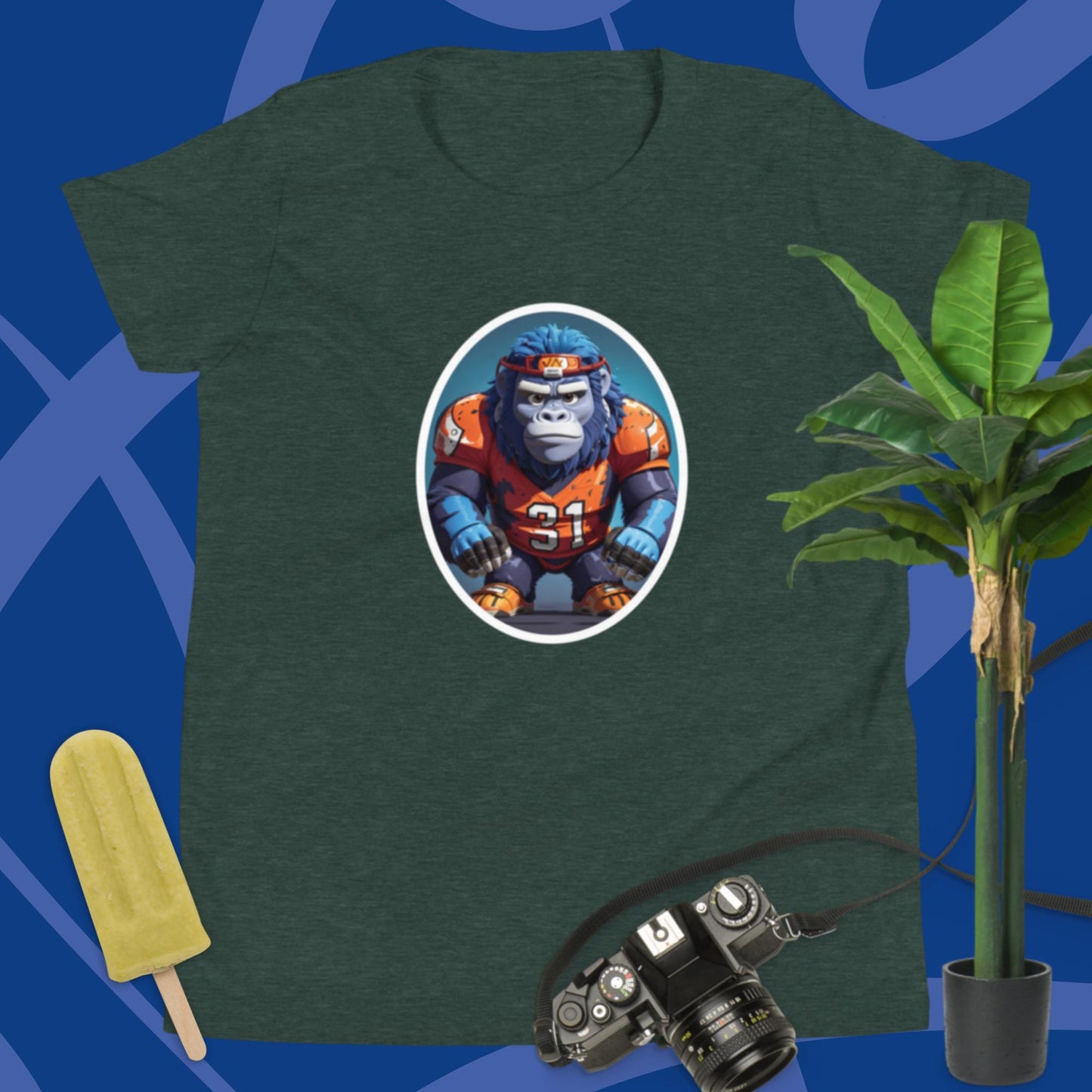 Football Gorilla Youth Short Sleeve T-Shirt