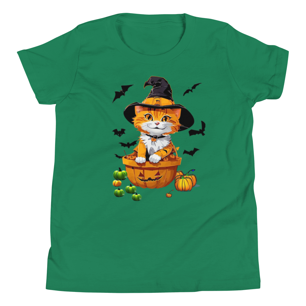 Halloween Kitty Youth Short Sleeve T-Shirt