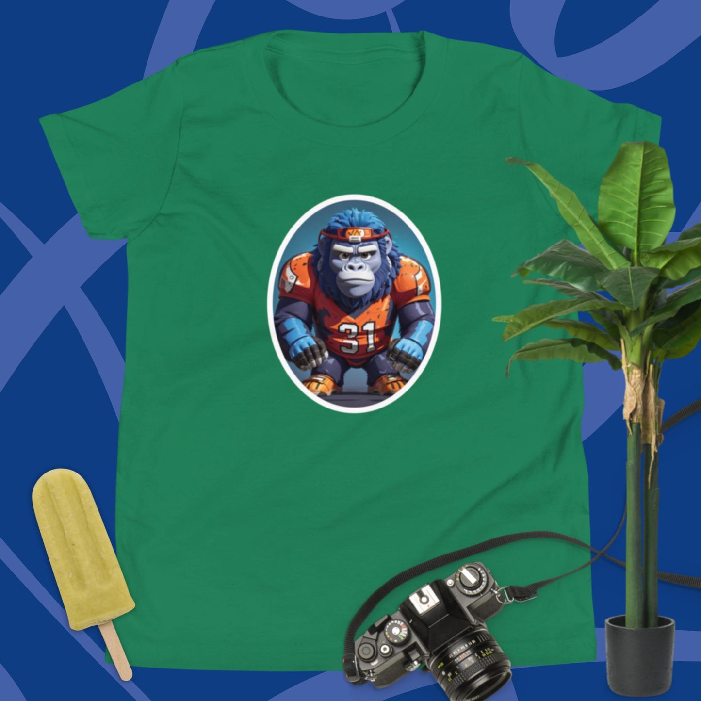 Football Gorilla Youth Short Sleeve T-Shirt
