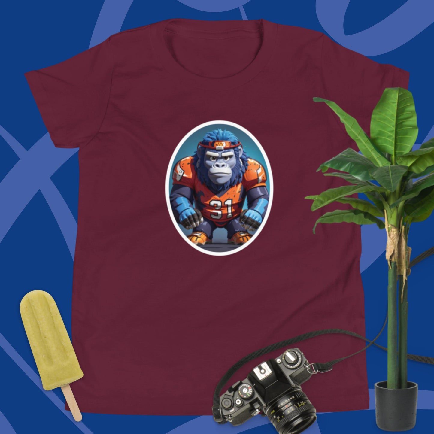 Football Gorilla Youth Short Sleeve T-Shirt