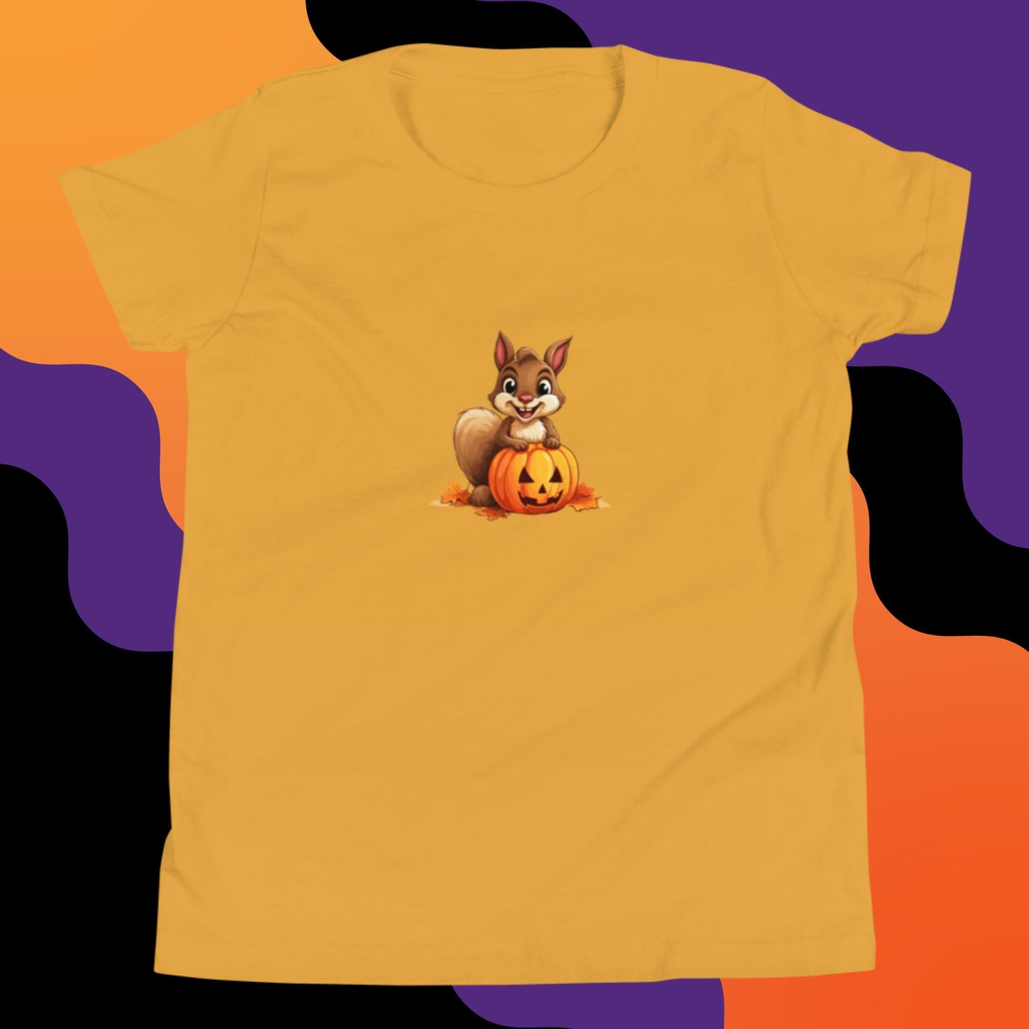Halloween Squirrell Youth Short Sleeve T-Shirt