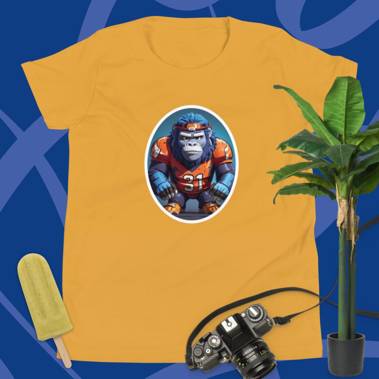 Football Gorilla Youth Short Sleeve T-Shirt