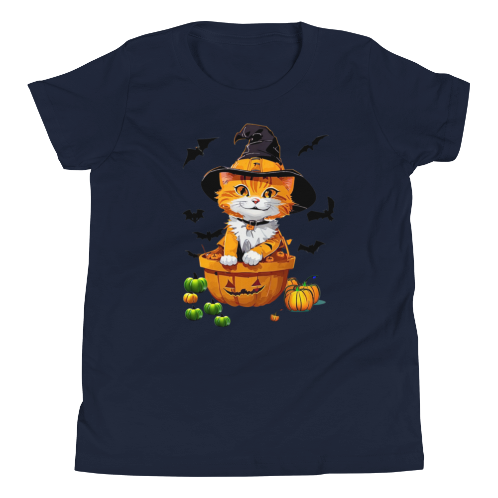 Halloween Kitty Youth Short Sleeve T-Shirt