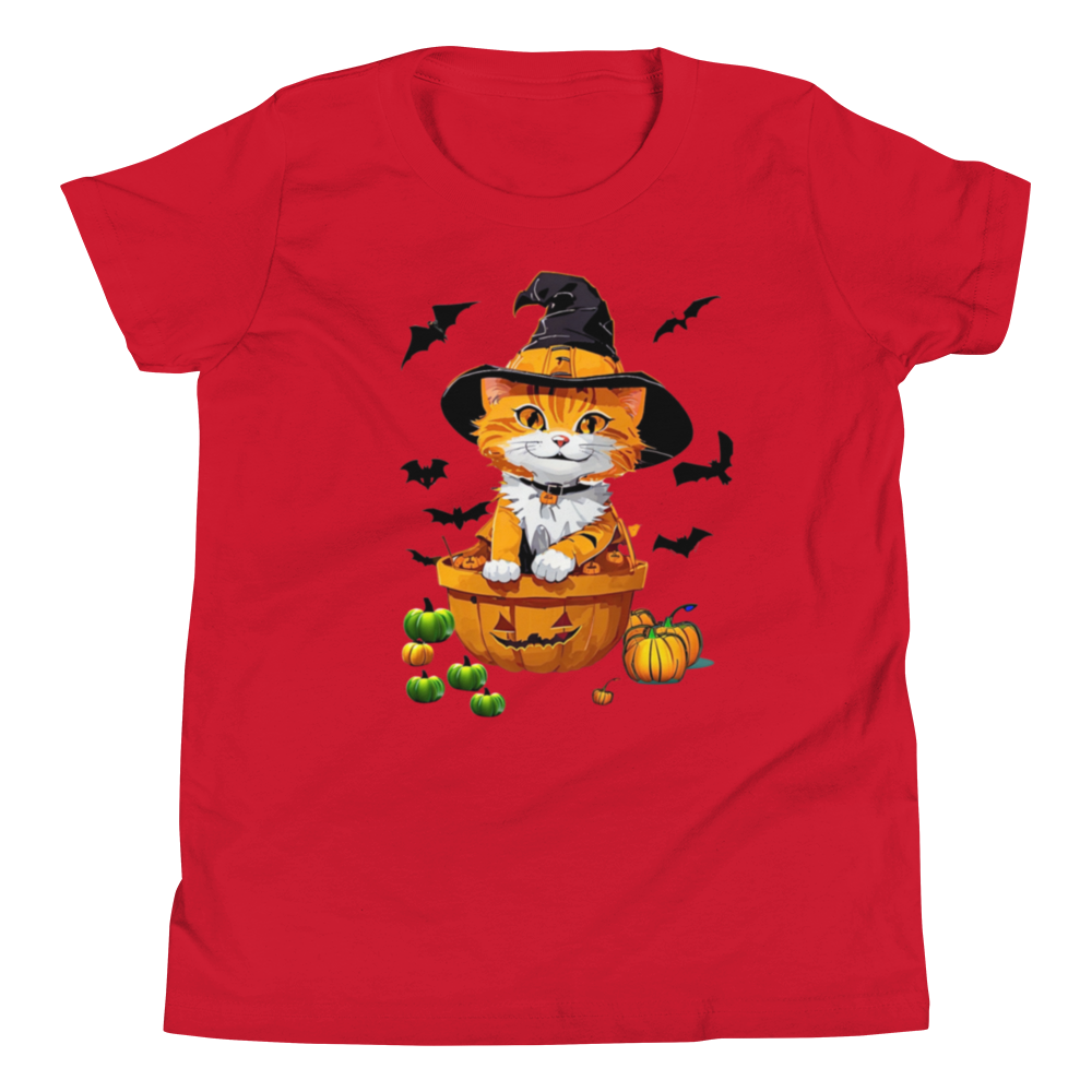 Halloween Kitty Youth Short Sleeve T-Shirt