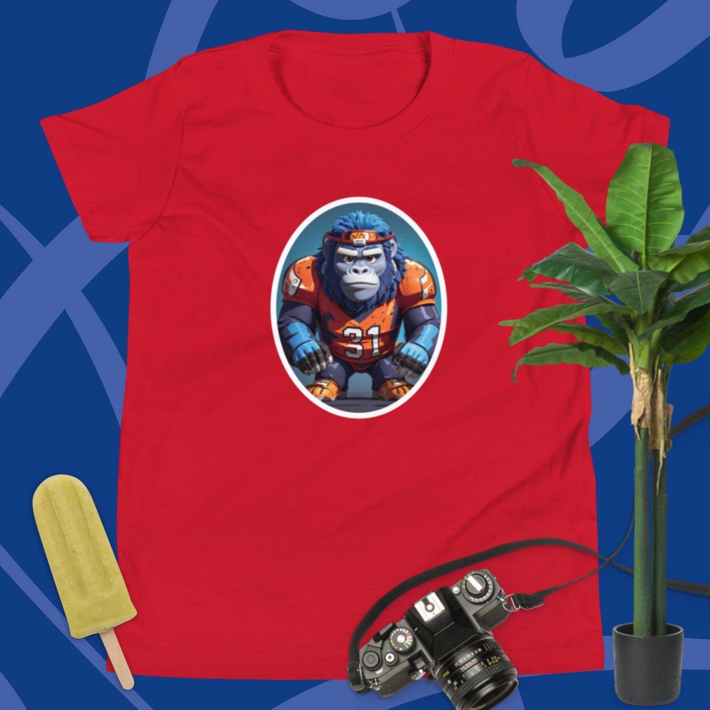 Football Gorilla Youth Short Sleeve T-Shirt