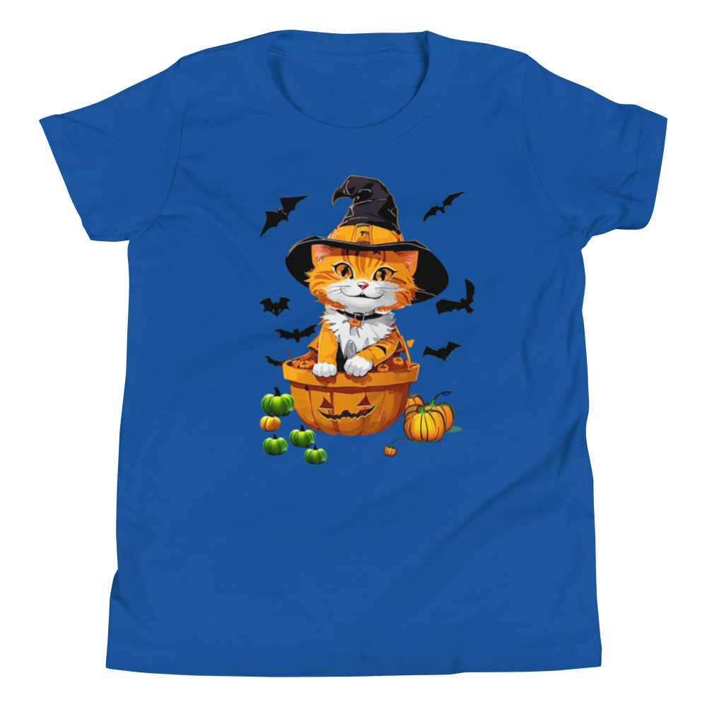 Halloween Kitty Youth Short Sleeve T-Shirt