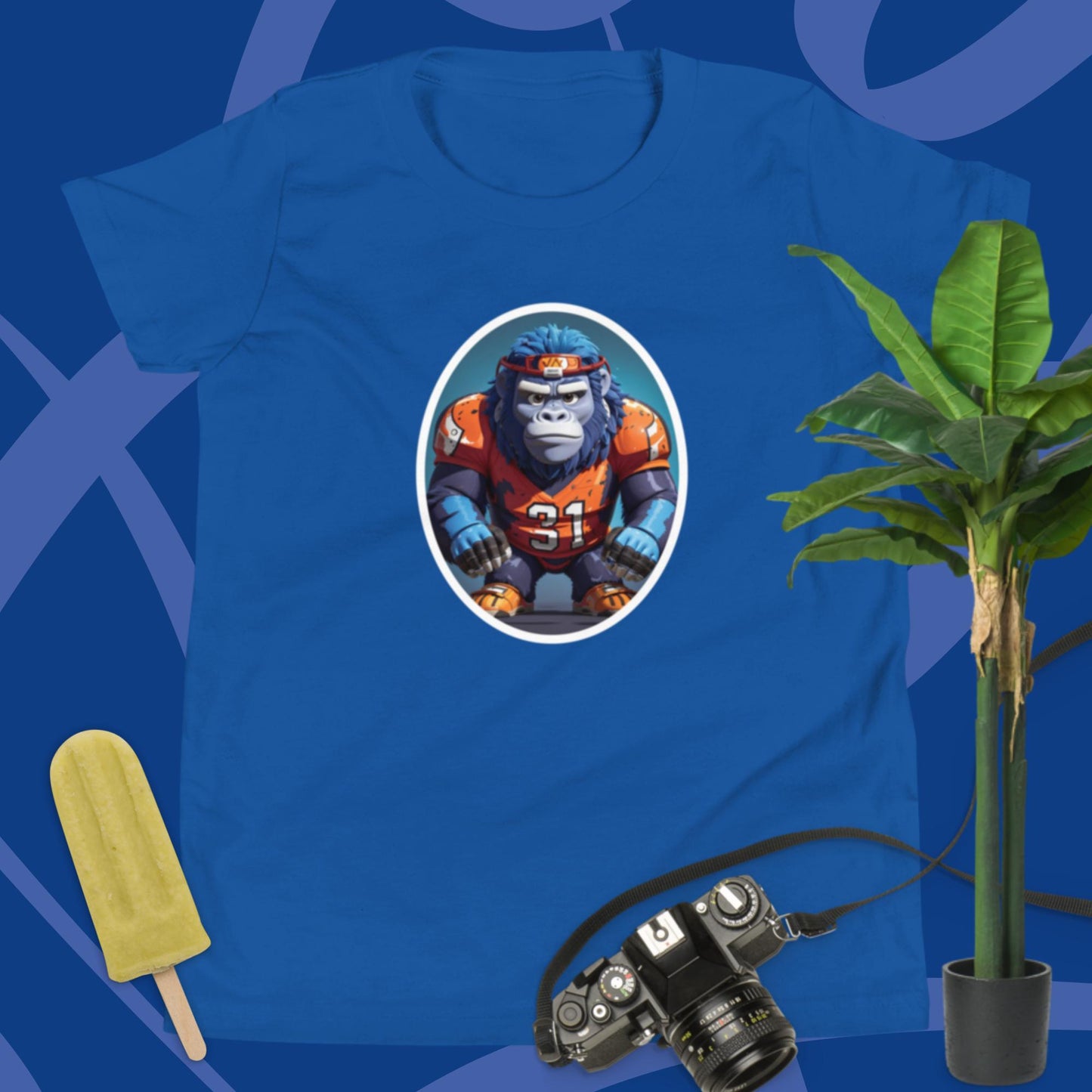 Football Gorilla Youth Short Sleeve T-Shirt