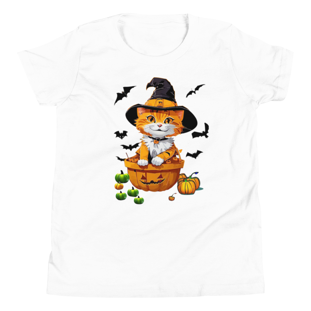 Halloween Kitty Youth Short Sleeve T-Shirt