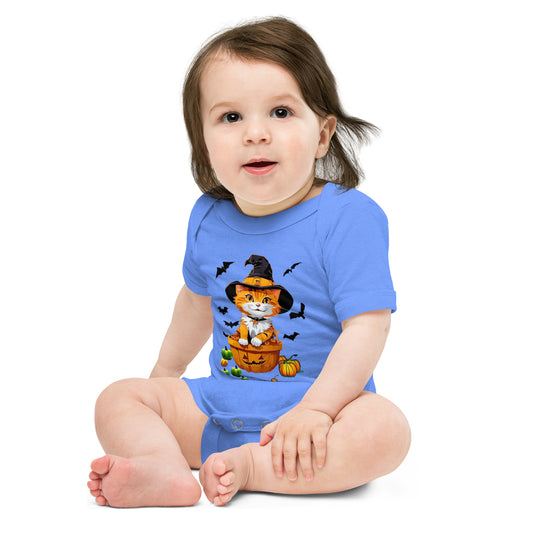 Halloween Kitty Baby short sleeve one piece