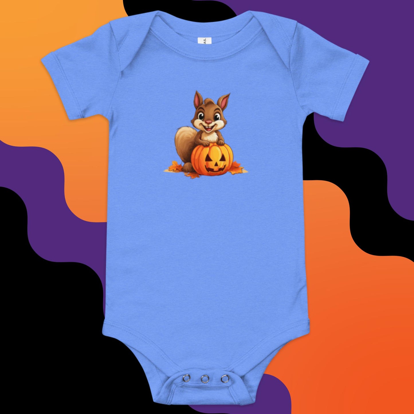Halloween Squirrel Baby short sleeve one piece