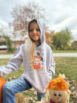 Halloween Kitty Kids fleece hoodie