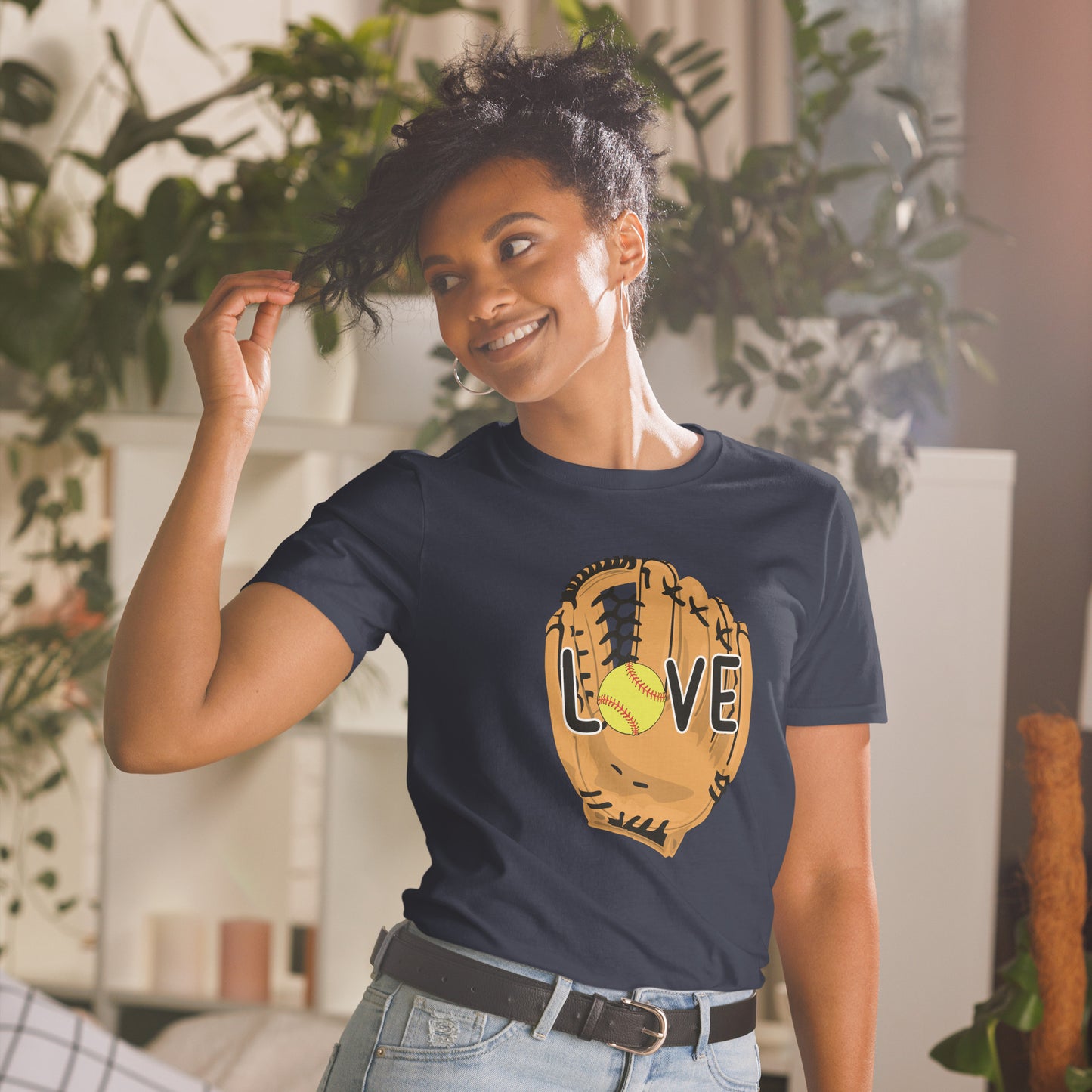 Love Softball Short-Sleeve Unisex T-Shirt