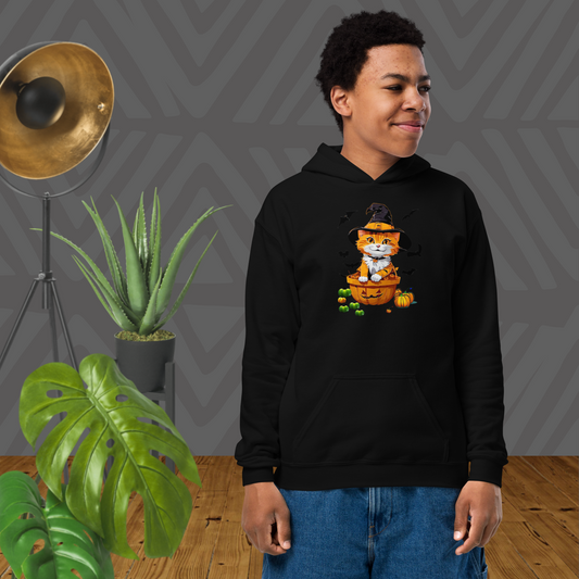 Halloween Kitty Youth heavy blend hoodie