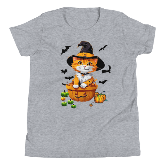 Halloween Kitty Youth Short Sleeve T-Shirt