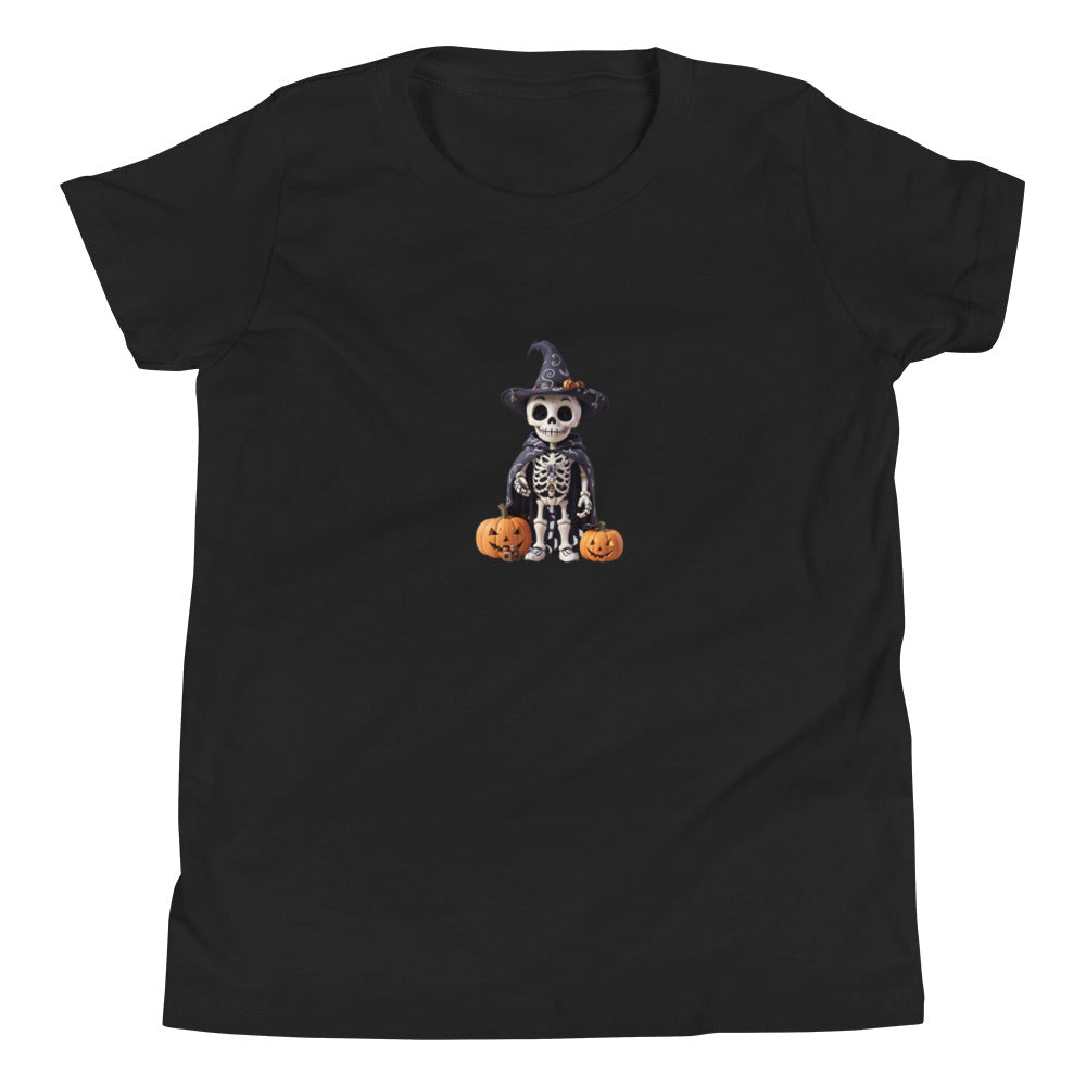 Cute Skeleton Halloween Youth Short Sleeve T-Shirt
