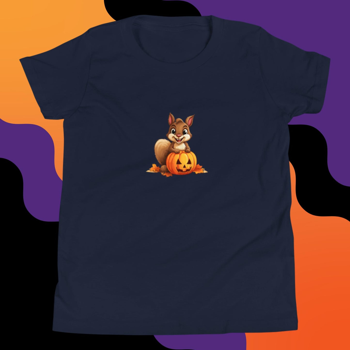 Halloween Squirrell Youth Short Sleeve T-Shirt