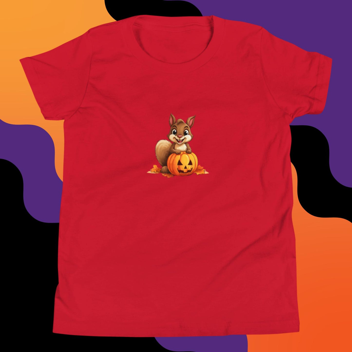 Halloween Squirrell Youth Short Sleeve T-Shirt